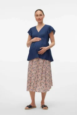 Saia midi maternity