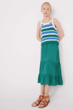 saia midi para menina