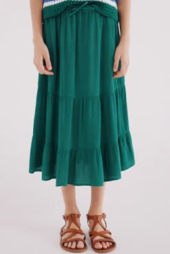 saia midi para menina