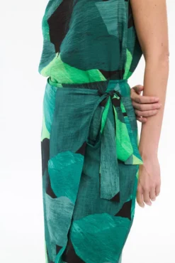 Saia midi páreo de viscose