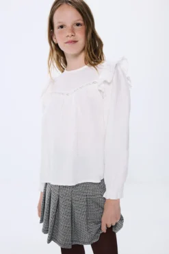 Saia xadrez de menina