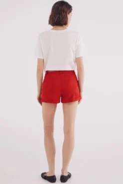 Shorts calças chino com cinto