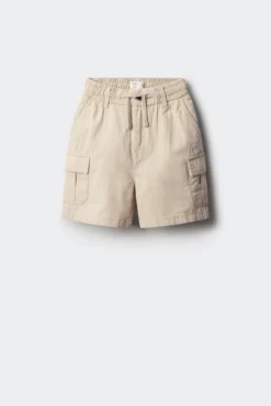 Shorts cargo de linho para meninos