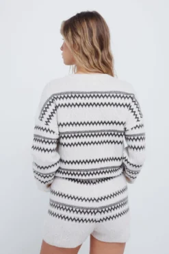 Shorts de malha jacquard