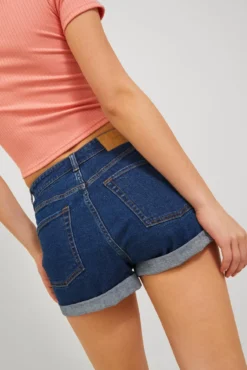 Shorts vaqueros de tiro alto