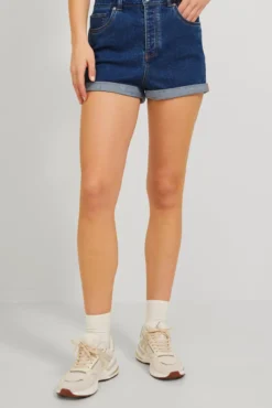 Shorts vaqueros de tiro alto