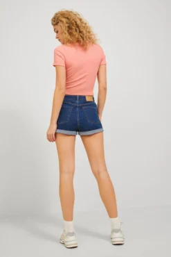 Shorts vaqueros de tiro alto