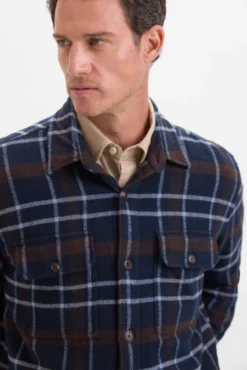Sobrecamisa acolchoada xadrez