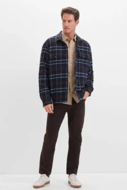 Sobrecamisa acolchoada xadrez