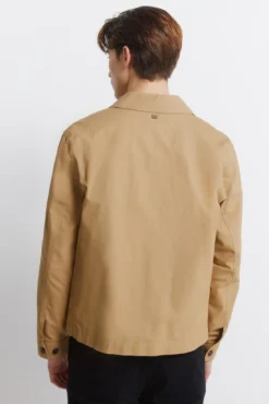 Sobrecamisa com fecho-éclair em algodão
