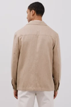 Sobrecamisa de linho e tencel