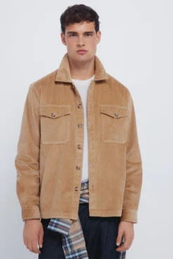 Sobrecamisa de veludo cotelê