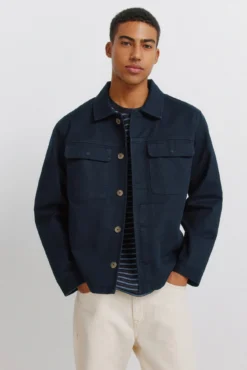 Sobrecamisa overshirt fit em algodão