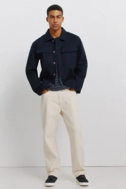 Sobrecamisa overshirt fit em algodão