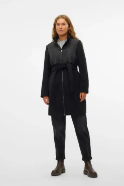 Sobretudo midi duplo maternity