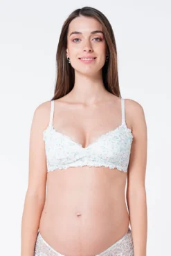 Soutien amamentação estampado com renda