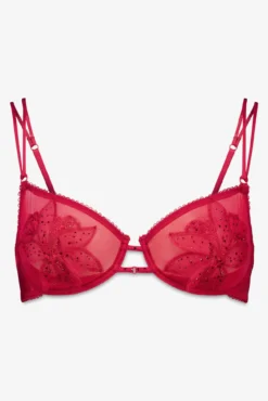 Soutien balconette PRETTY tule vermelho brilho