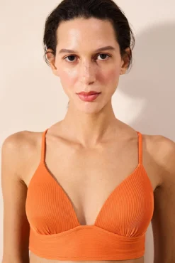Soutien de biquíni push up laranja