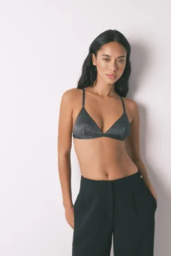 Soutien de lurex de veludo preto NATURAL