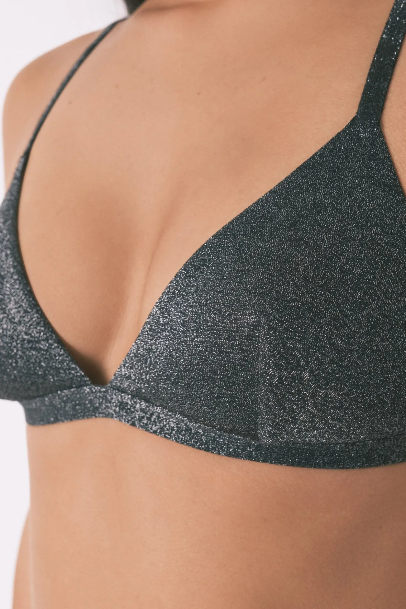 Soutien de lurex de veludo preto NATURAL