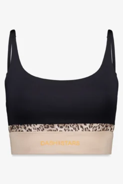 Soutien desportivo 4D STRETCH preto com estampa animal