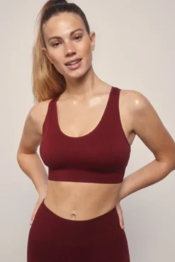 Soutien desportivo SEAMLESS COMFORT bordô