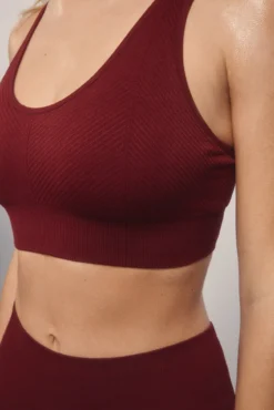 Soutien desportivo SEAMLESS COMFORT bordô