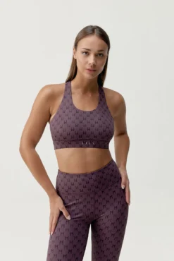 Soutien desportivo top Monogram Dark Cherry