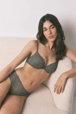 Soutien GORGEOUS push-up em renda caqui