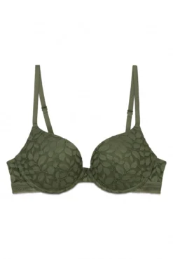 Soutien GORGEOUS push-up em renda caqui