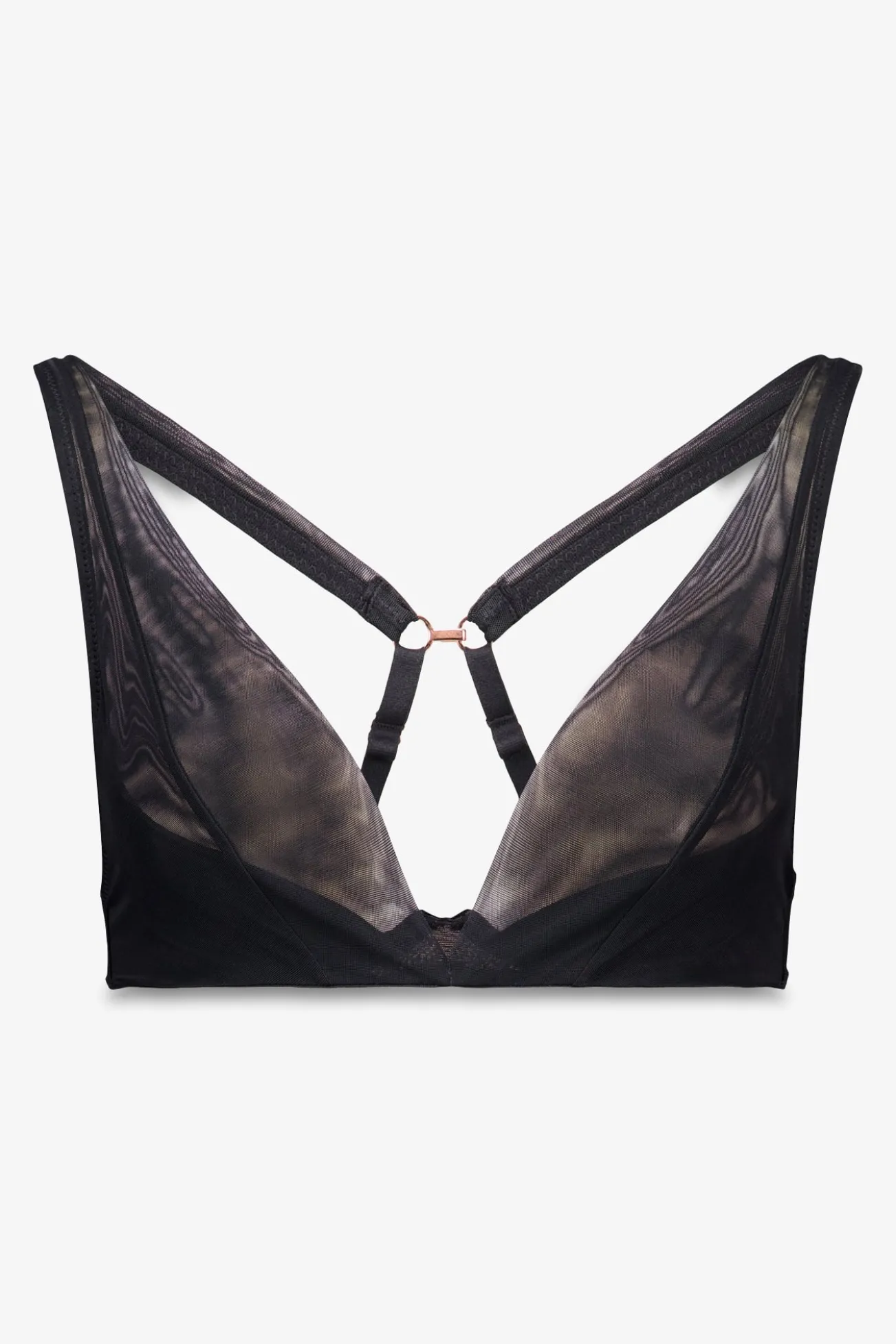 Soutien halter de tule preto com fecho especial