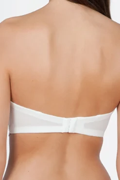 Soutien Ivette Bridal sem alças com duplo push-up em branco