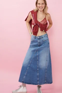 Soutien top triangular renda vermelho-escuro