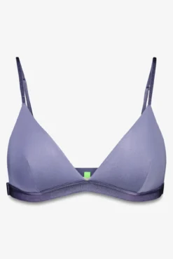 Soutien triangular de microfibra azul com glitter