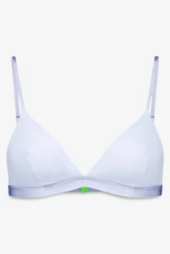 Soutien triangular de microfibra azul claro com glitter