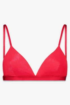 Soutien triangular de microfibra vermelho brilhante
