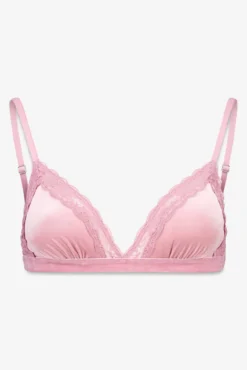 Soutien triangular de veludo rosa NATURAL