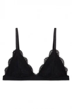 Soutien triangular em renda preto