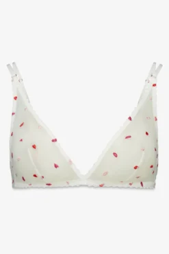 Soutien triangular halter em tule branco FANTASTIC