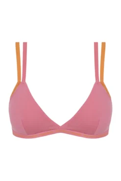 Soutien triangular mesh rosa