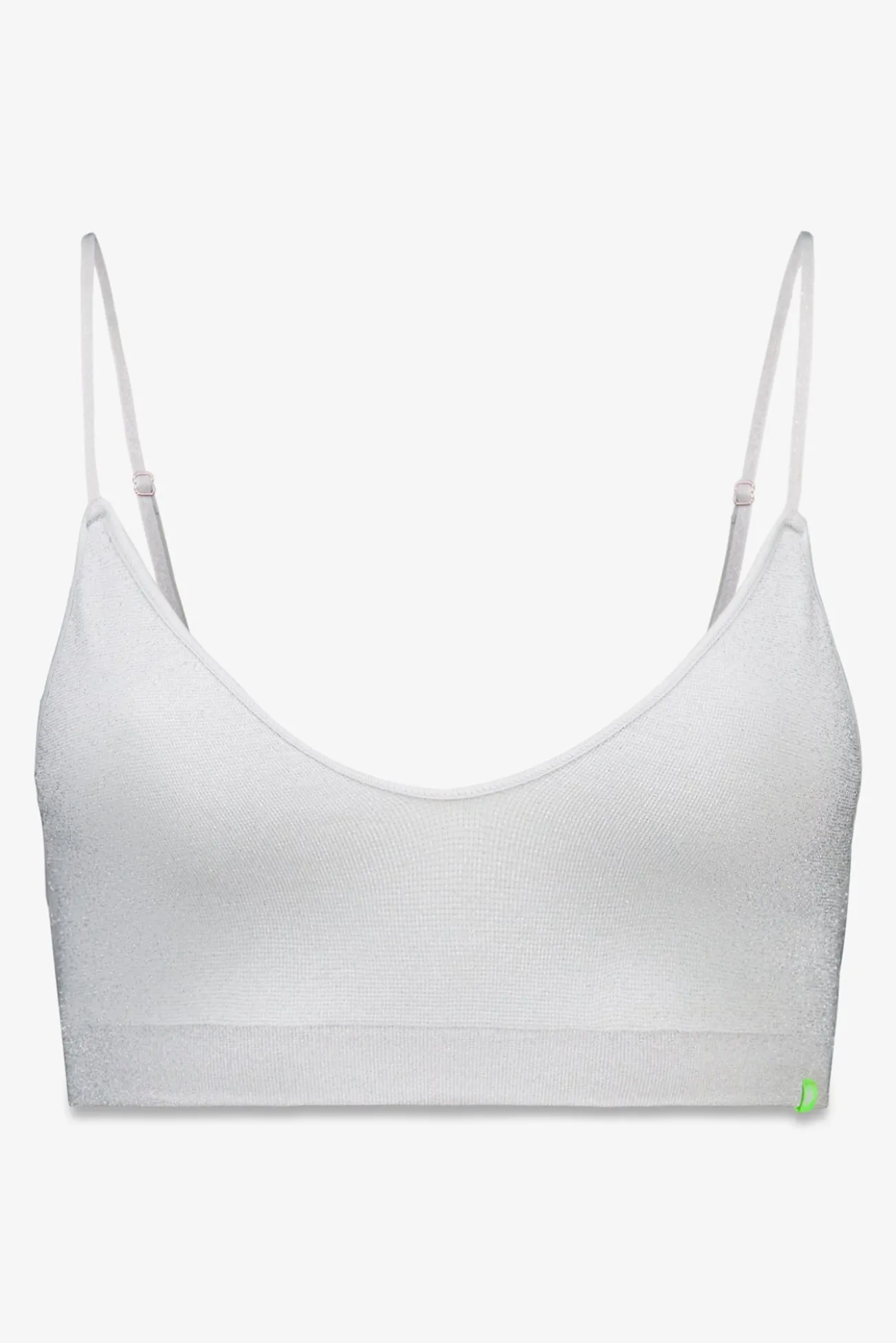 Soutien triangular prateado com lurex sem costura