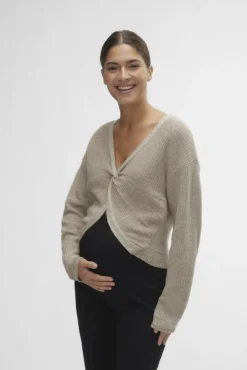 Suéter de maternity em malha fina