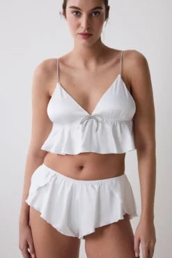 Sutiã bralette triangular branco