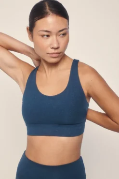 Sutiã esportivo 4D STRETCH com glitter azul