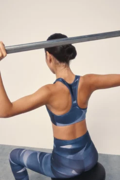 Sutiã esportivo 4D STRETCH estampado em azul