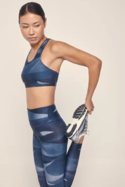 Sutiã esportivo 4D STRETCH estampado em azul