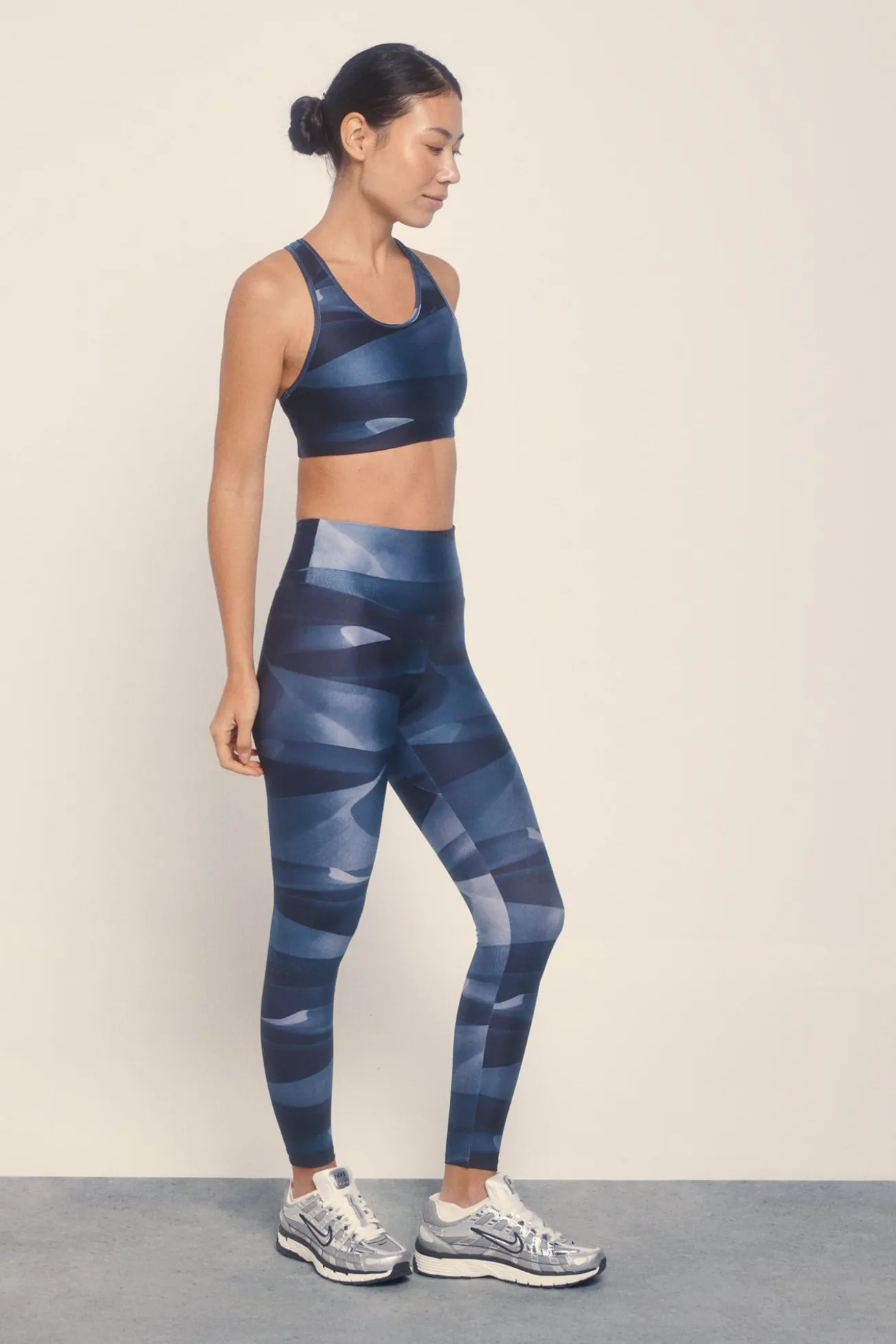 Sutiã esportivo 4D STRETCH estampado em azul
