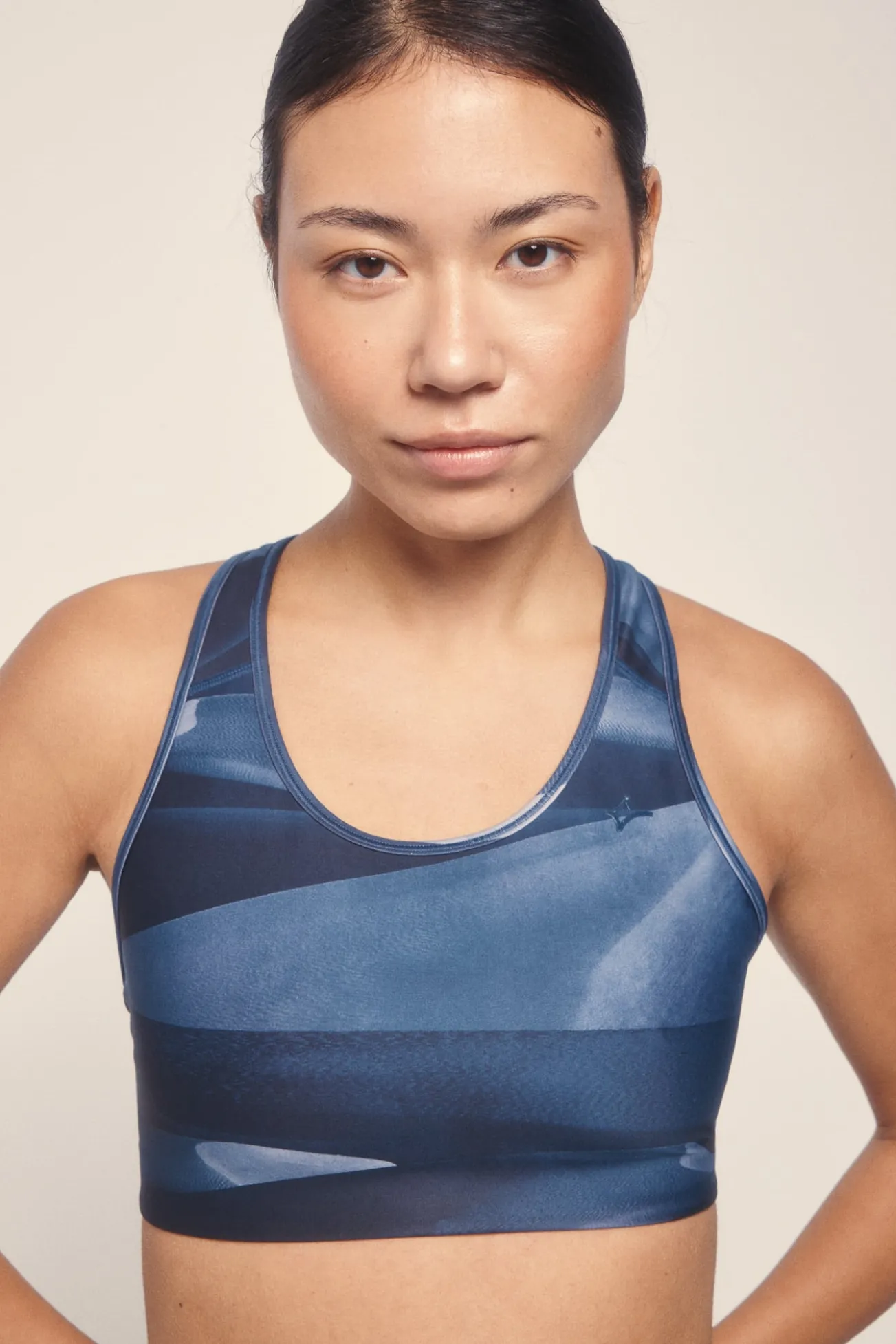 Sutiã esportivo 4D STRETCH estampado em azul
