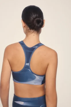 Sutiã esportivo 4D STRETCH estampado em azul
