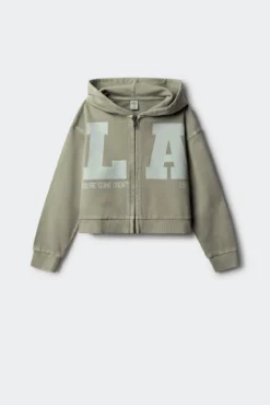 Sweatshirt aberto "LA" para meninas